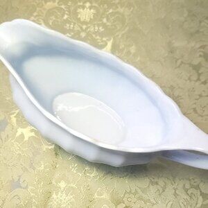 Vintage Johnson Brothers Greydawn Gravy Boat - Blue Ironstone - England 1940s
